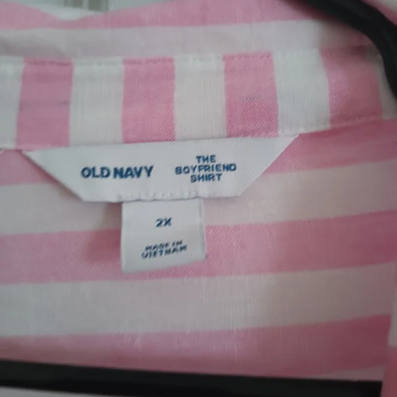 Striped Pink and Green Old Navy Linen - Picture 8 of 8